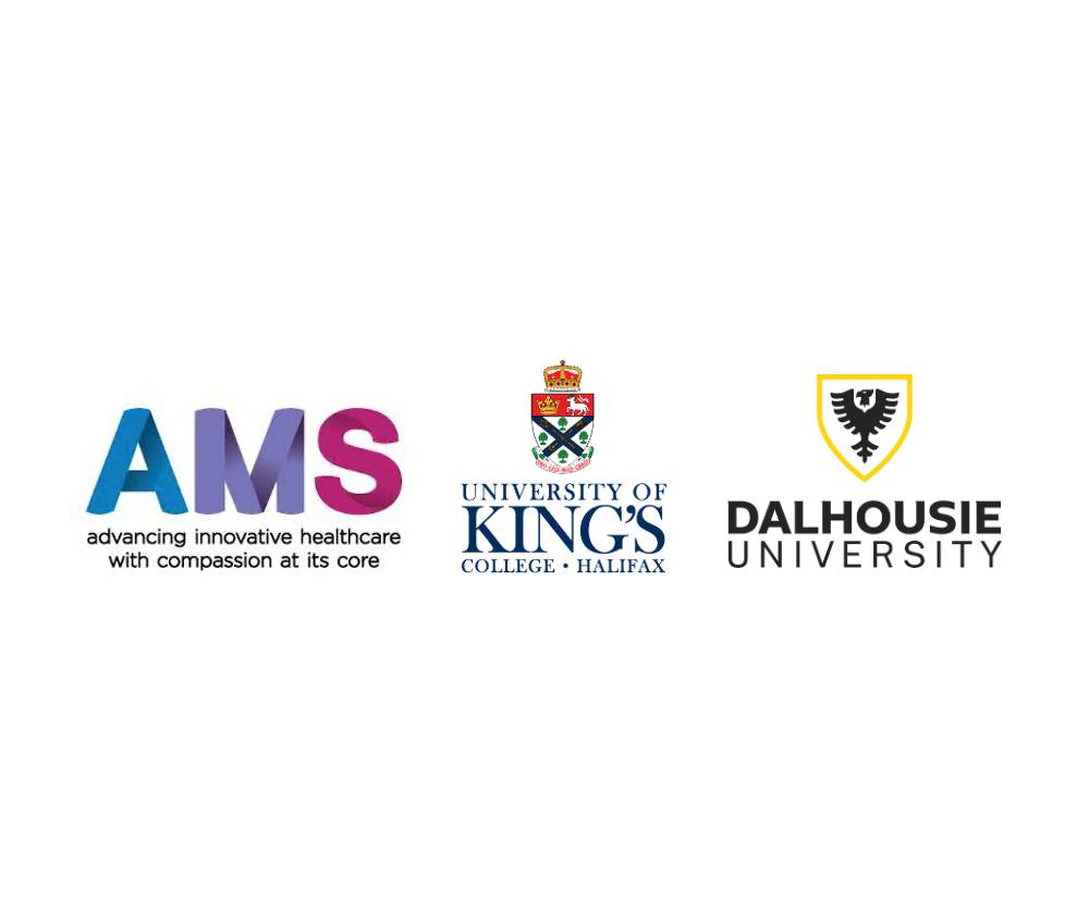 Logos for AMA, University of KIngs College, Dalhousie University